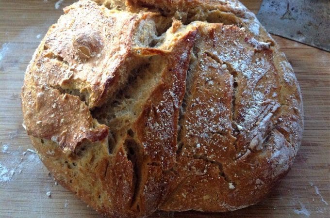 no knead sourdough bread