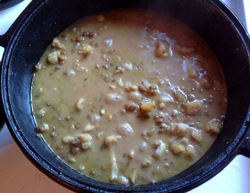 cauliflower lentil curry