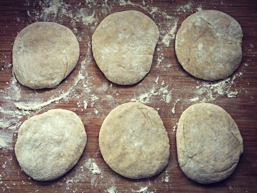 sourdough tortilla discs