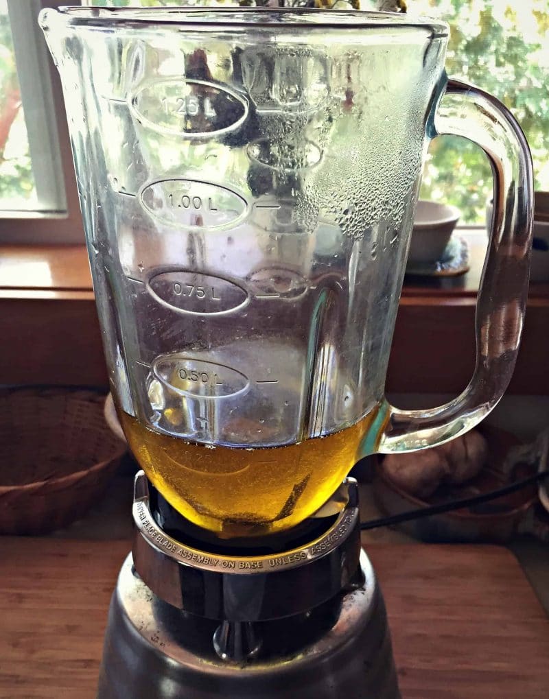 calendula oil in a blender