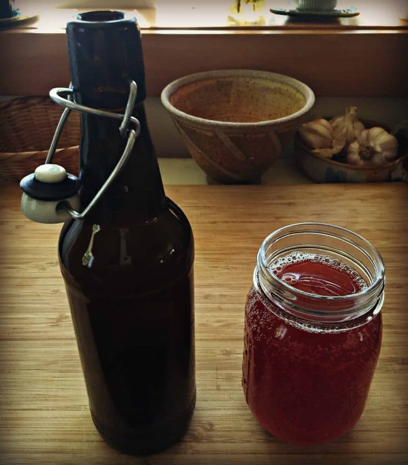 hibuscus kombucha bottle