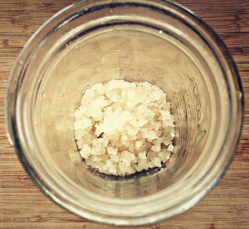 water kefir grains in jar