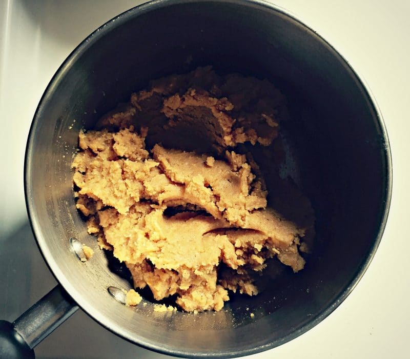 pumpkin coconut mixture in a pot