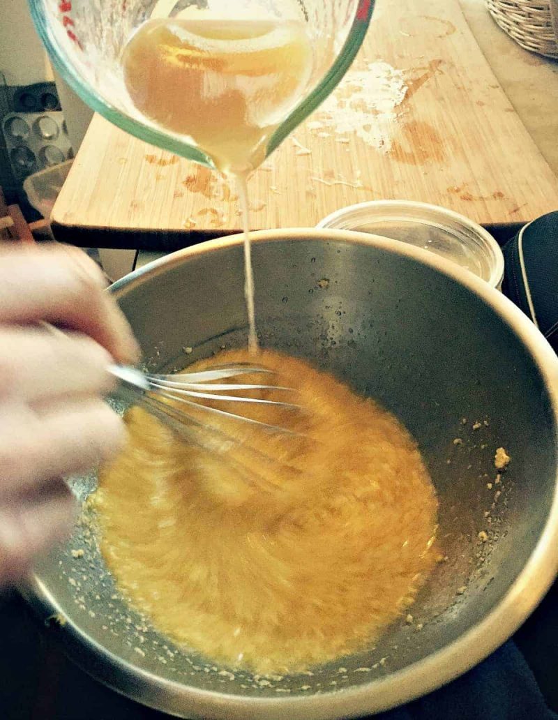 whisk in grapefruit juice