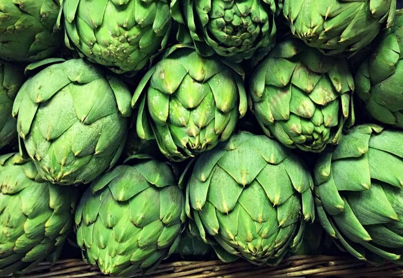 artichokes at market