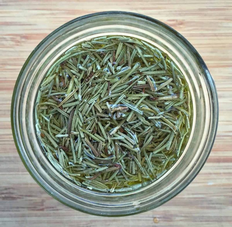 dried rosemary in oil