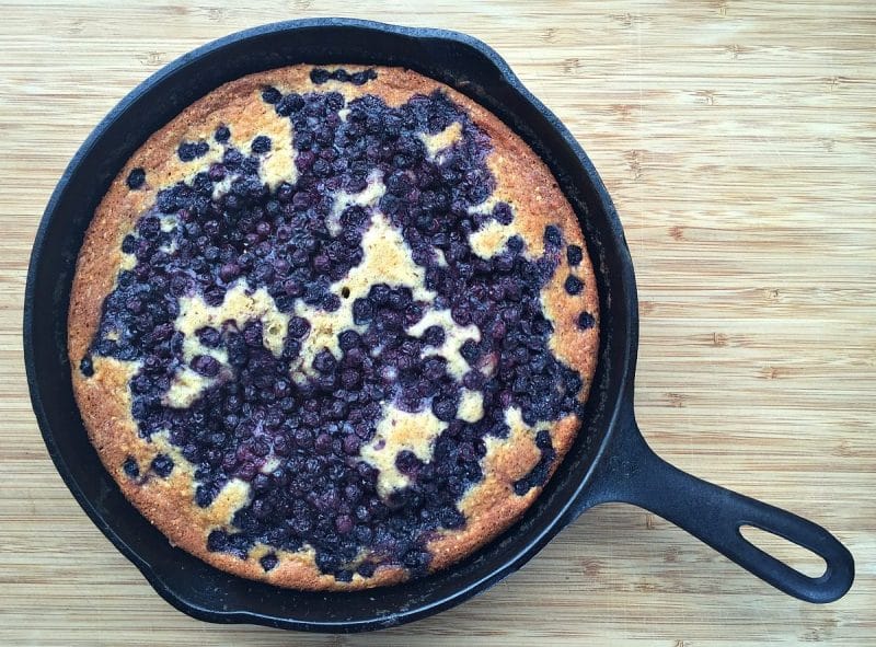 blueberry cornmeal skillet cake