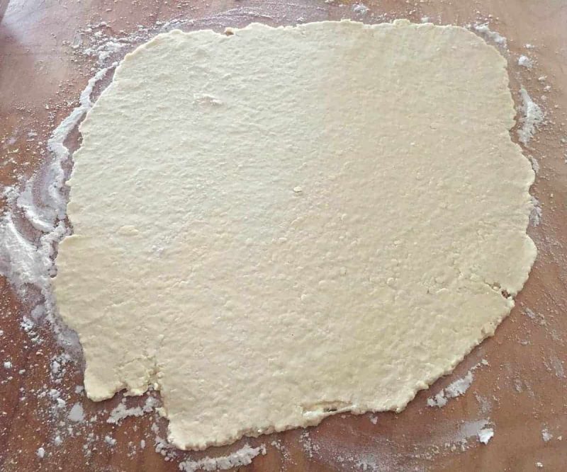rolled out galette dough