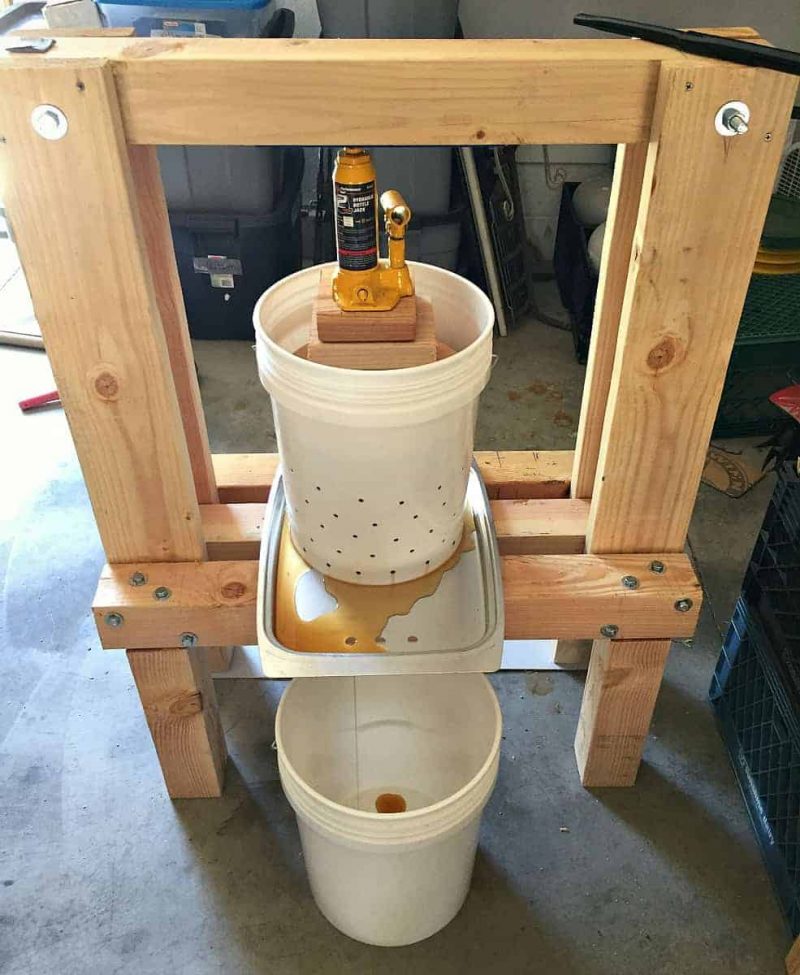 homemade apple cider press