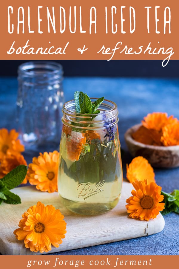 botanical and refreshing calendula iced tea