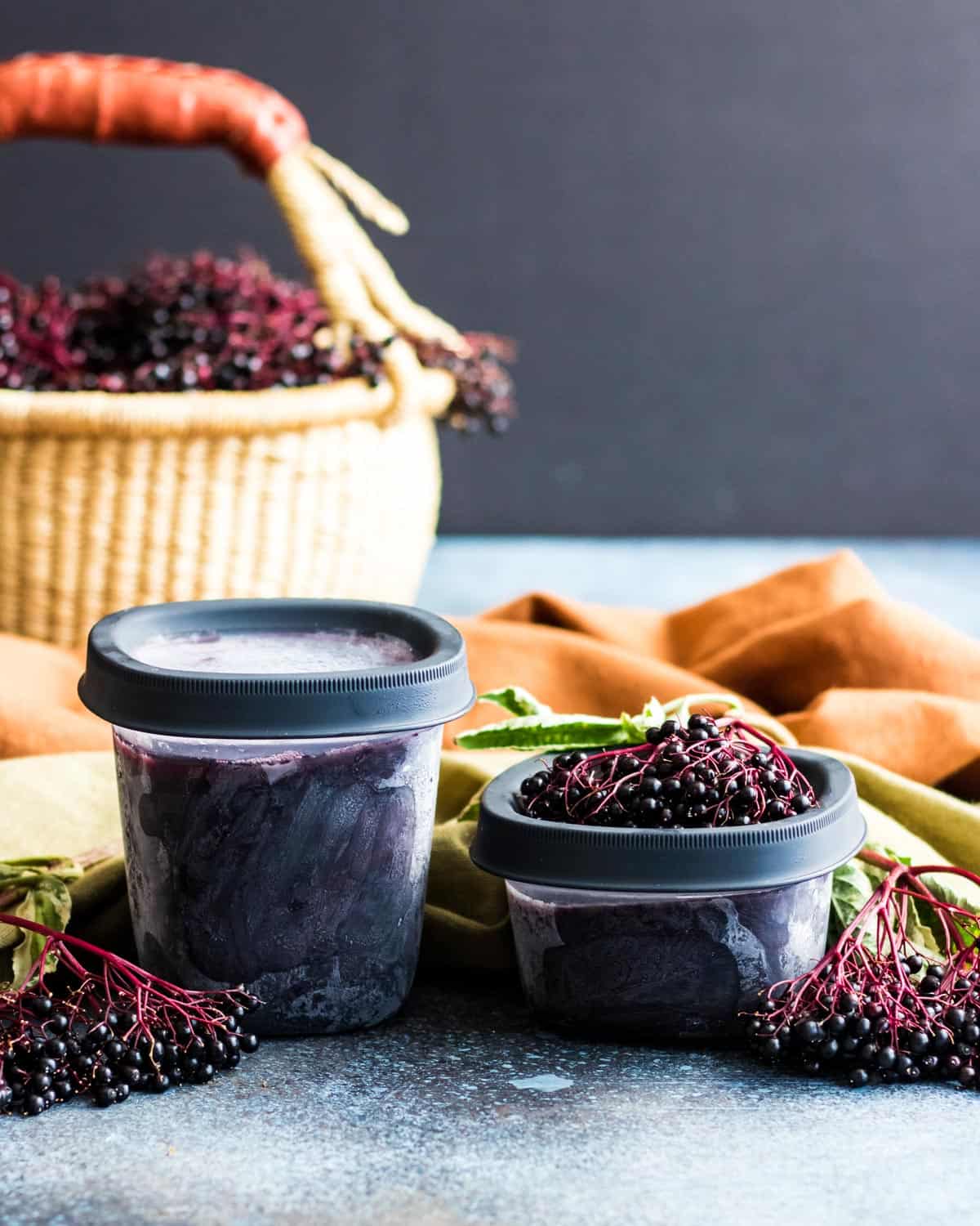 elderberry syrup in ball freezer jars